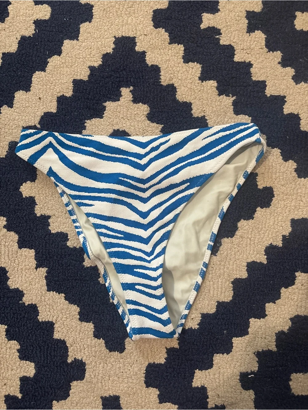triangl swimwear Blue and White Striped Bikini Bottom